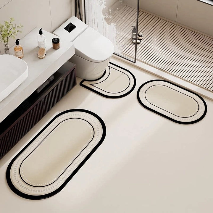 Modern Bathroom Non-Slip Area Mat Set Kalsten
