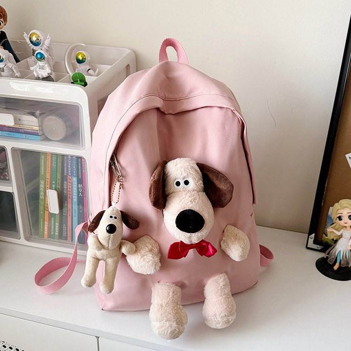Plush Cartoon Dog-Themed Backpack