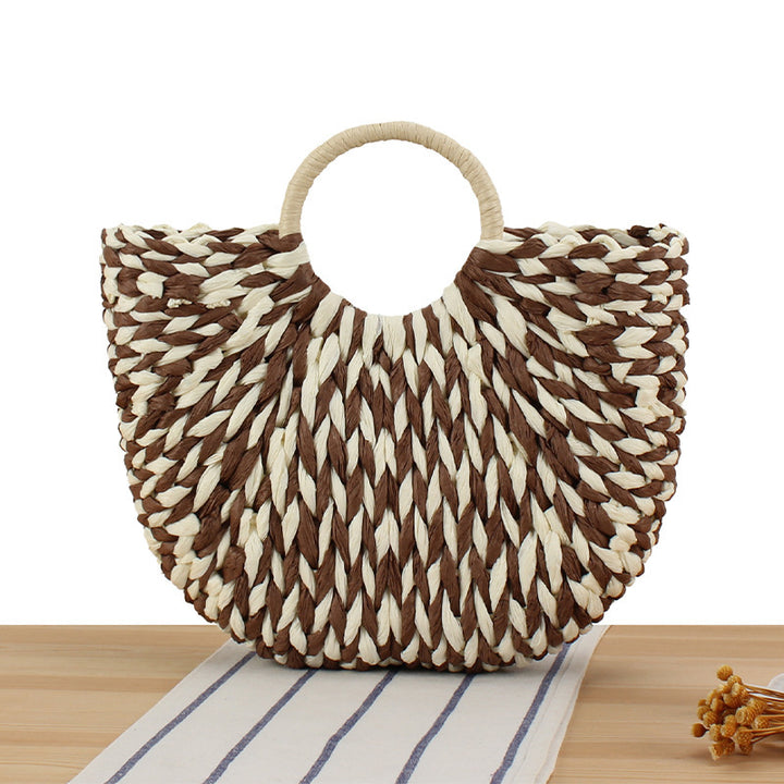 Handbag Made of Handmade Woven Material with Modern Design Kalsten
