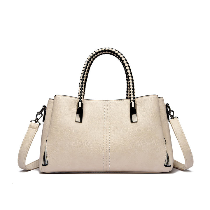 Elegant Braided Handle Handbag Kalsten