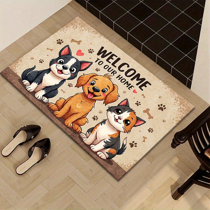 Quirky Cartoon Chicken Bath Mat