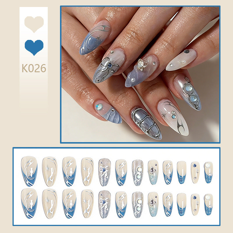 Artful 3D Nail Tips with Delicate Design Kalsten