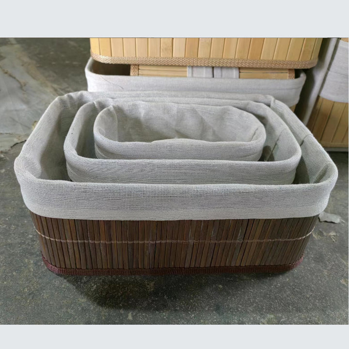 Elegant Storage Baskets Made of Natural Bamboo Kalsten