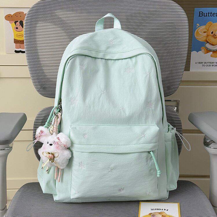 Adorable Soft Fabric Embroidered Backpack
