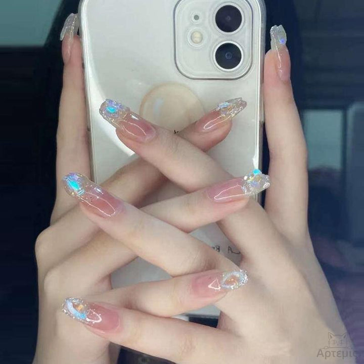Glamorous Heart Nail Tips Kalsten