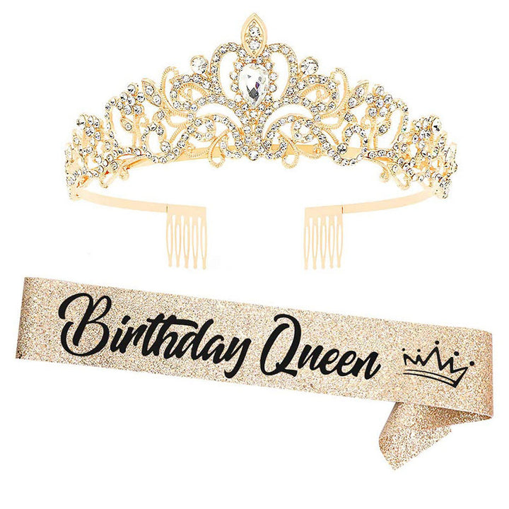 Women's festive birthday sash with glitter Kalsten