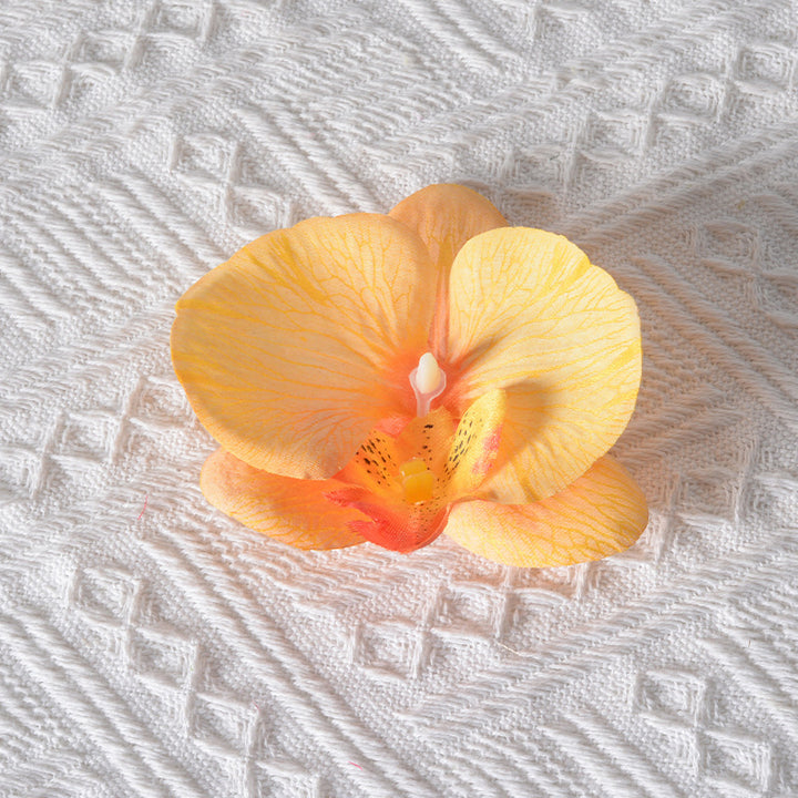 Elegant Silk Orchid Hair Accessory