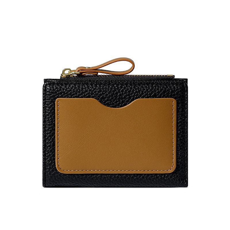 Textured  Leather Zippered Card Holder Kalsten