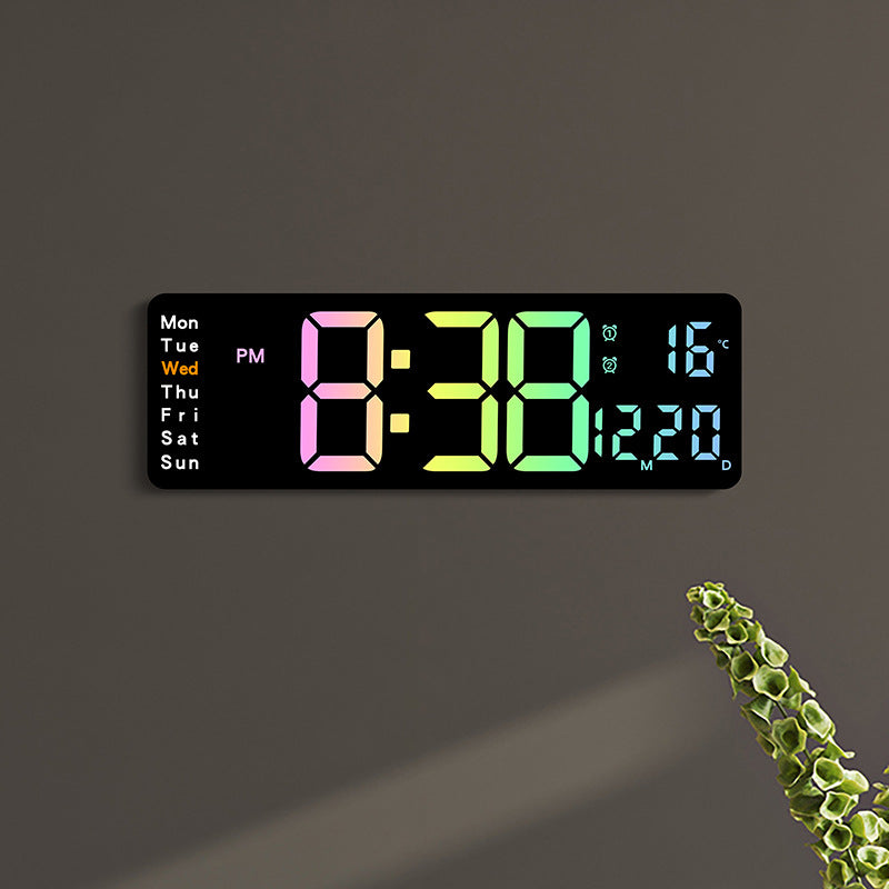 Digital Multifunktionswecker mit mehrfarbigem LED-Display und Temperaturanzeige Kalsten