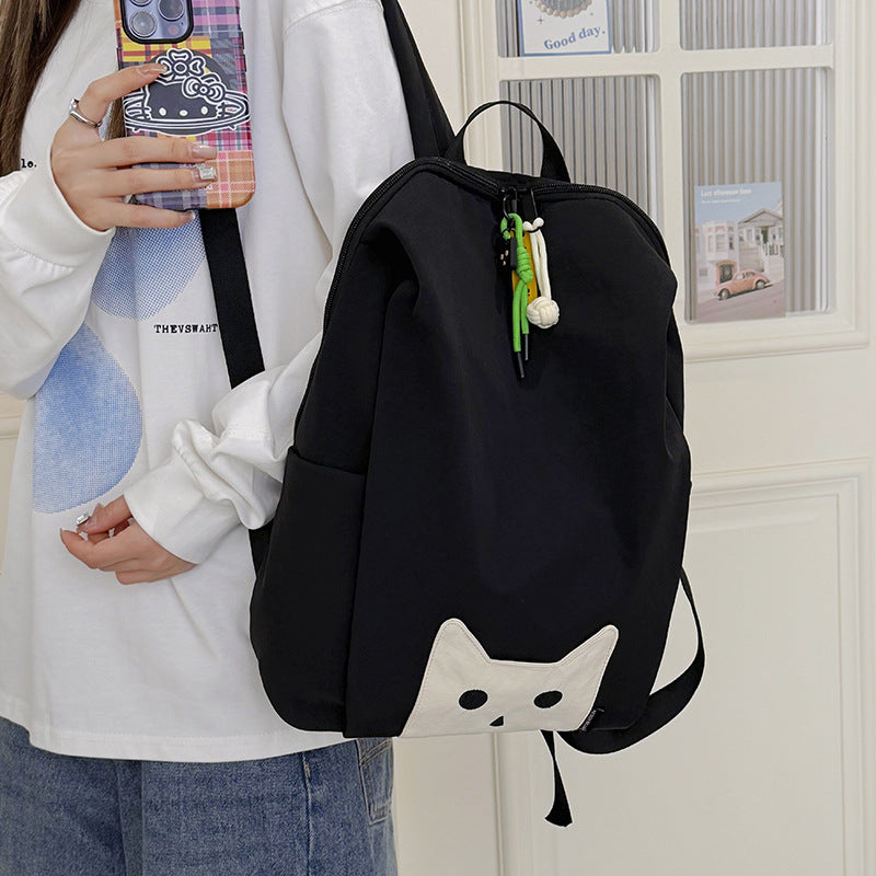 Playful Cat-Themed Casual Backpack Kalsten