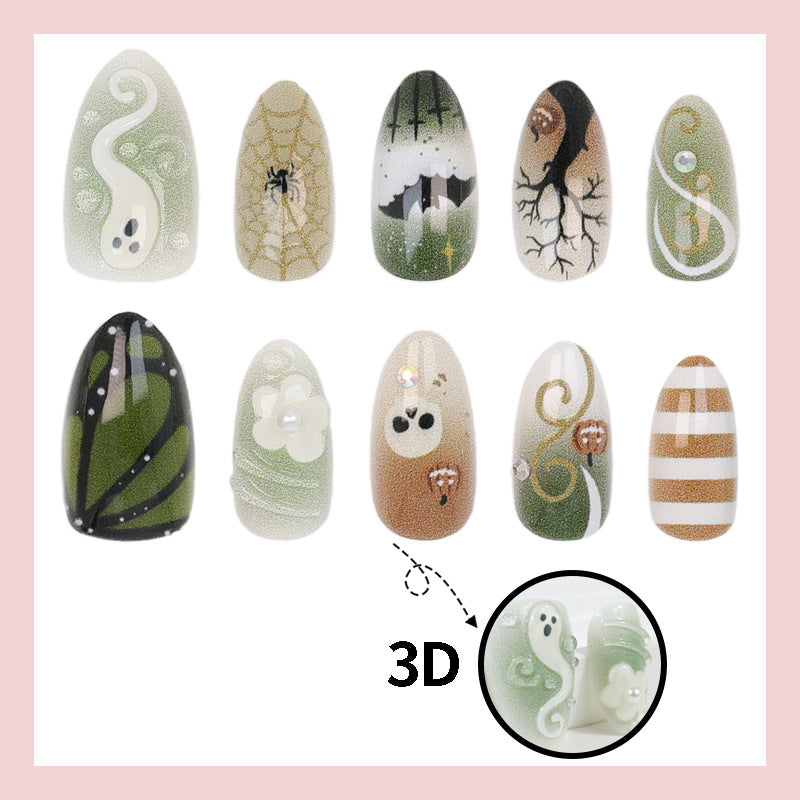 Halloween Artificial Nail Set with Creepy Designs Kalsten