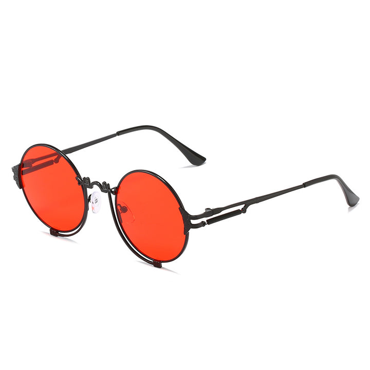 Women's stylish round metal sunglasses with artistic designs Kalsten
