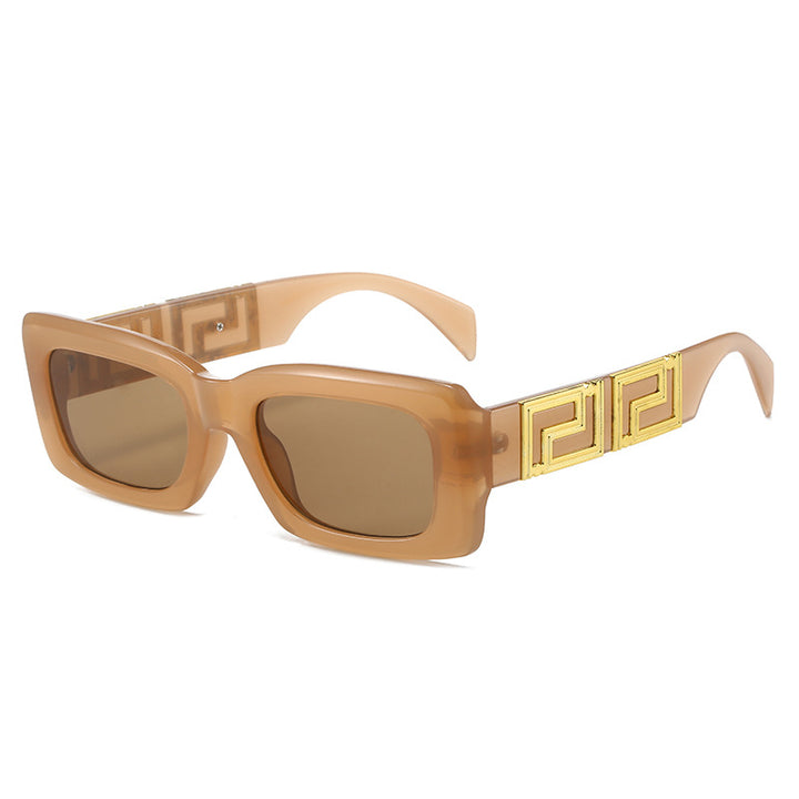 Women elegant square sunglasses with luxurious gold accent Kalsten