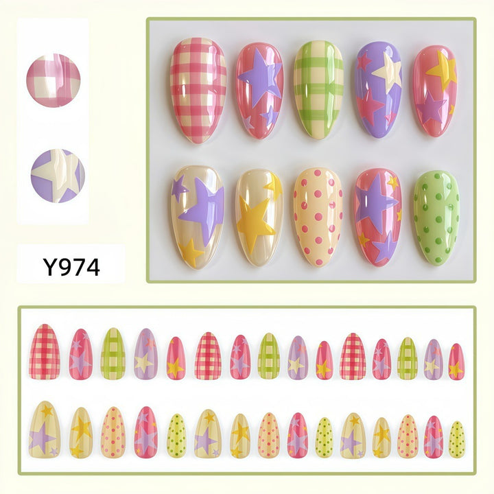 Creative artificial nails in playful star design Kalsten