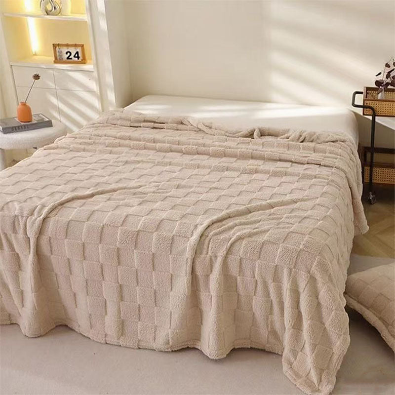 Women Plush Bedspread with Textured Design Kalsten