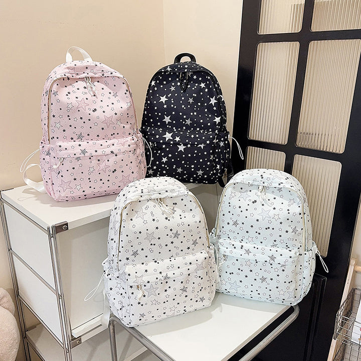 Star Print Spacious Backpack Kalsten