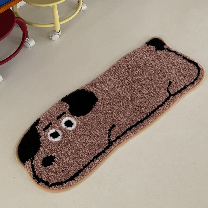Playful Dog-Themed Bath Mat Kalsten