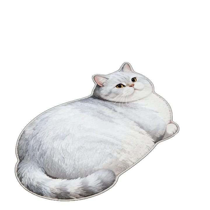 Cute Cat-Shaped Plush Bath Mat Kalsten