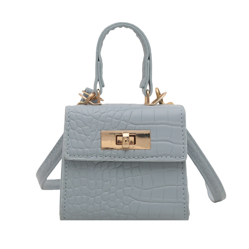 Elegant Croc-Embossed Handheld Satchel