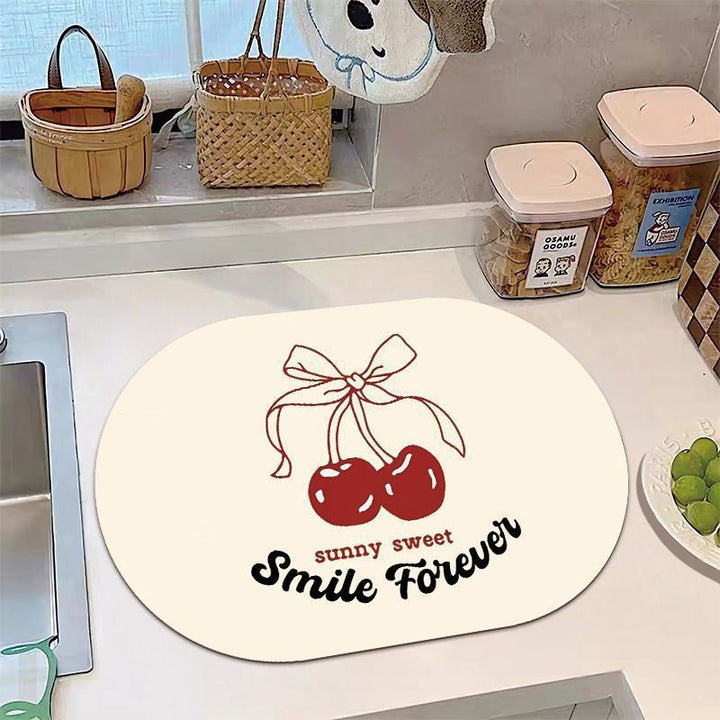 Playful Banana-Themed Kitchen Mat