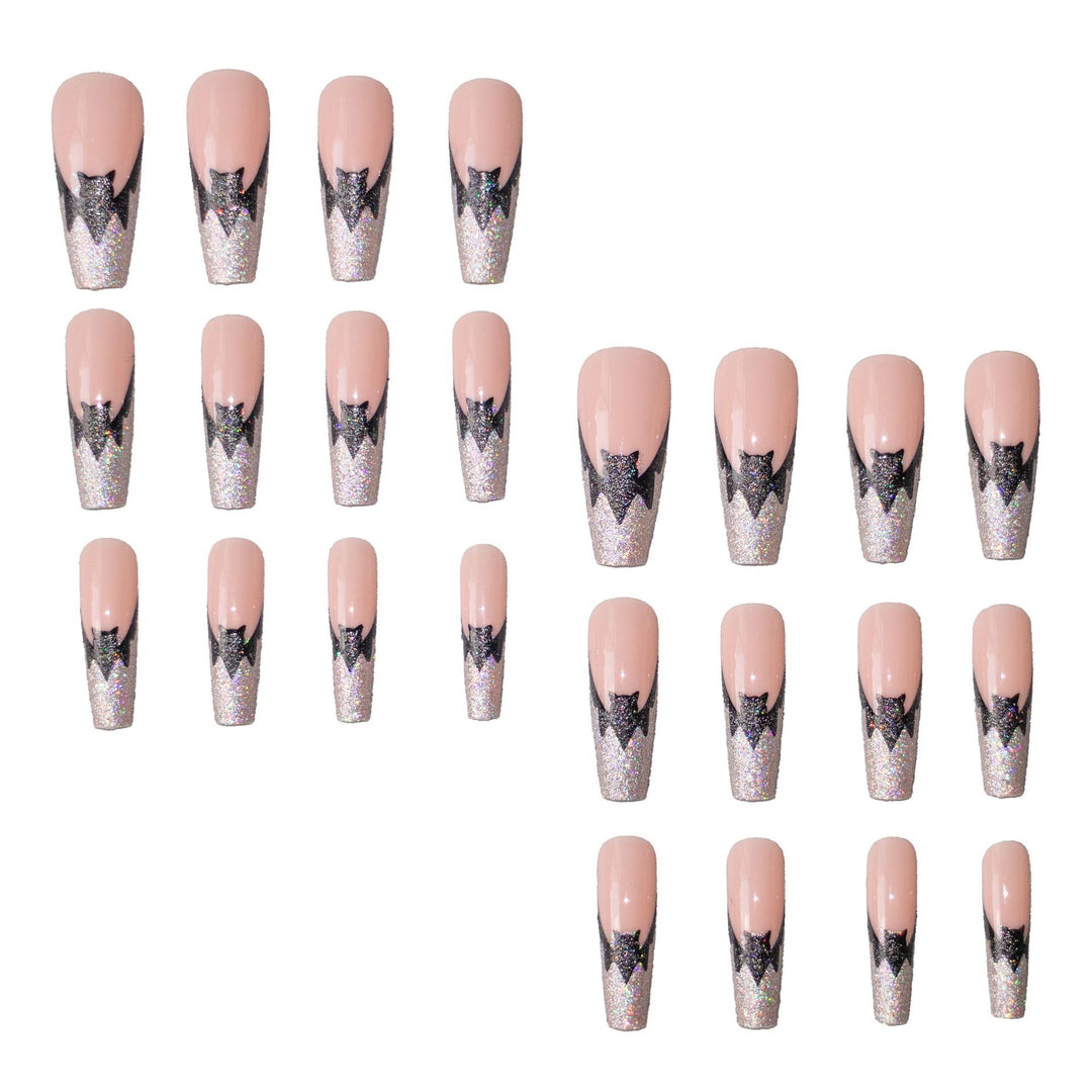 Halloween Themed Glitter Bat Nail Art Set
