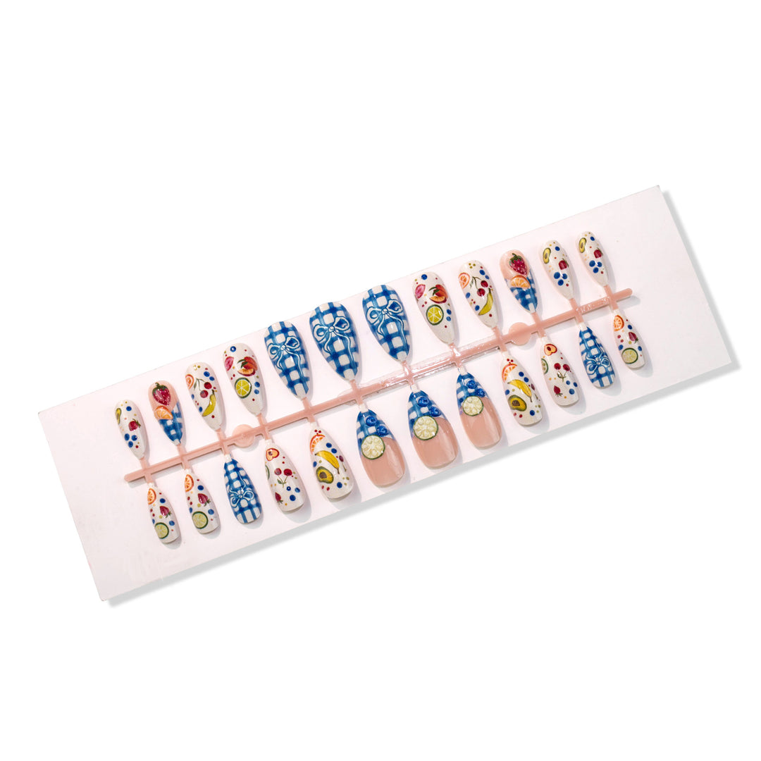 Creative Fruit-Themed Press-On Nail Art Set Kalsten