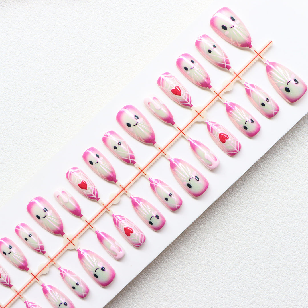 Whimsical Character Press-On Nail Art Set Kalsten