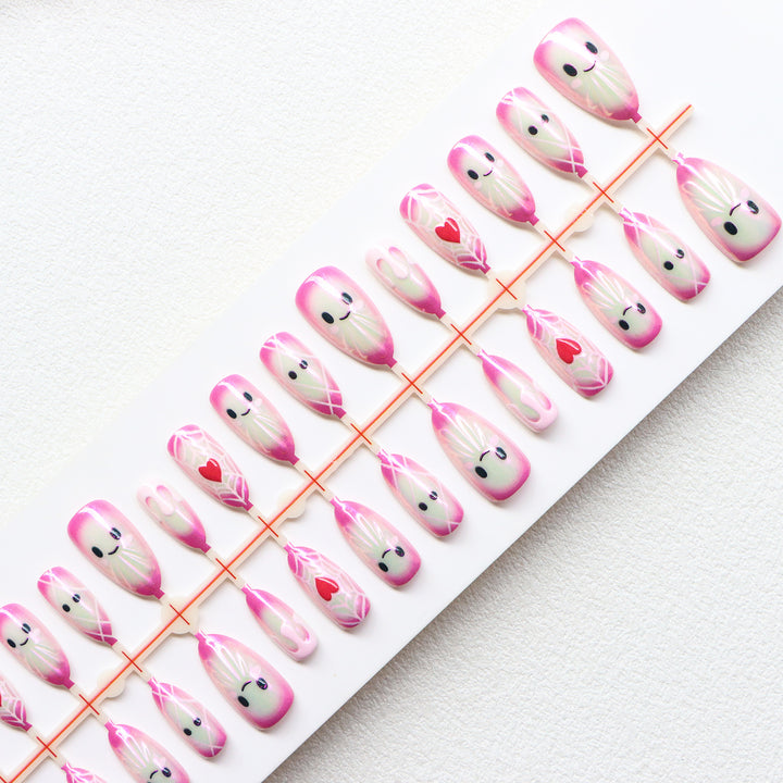 Whimsical Character Press-On Nail Art Set Kalsten