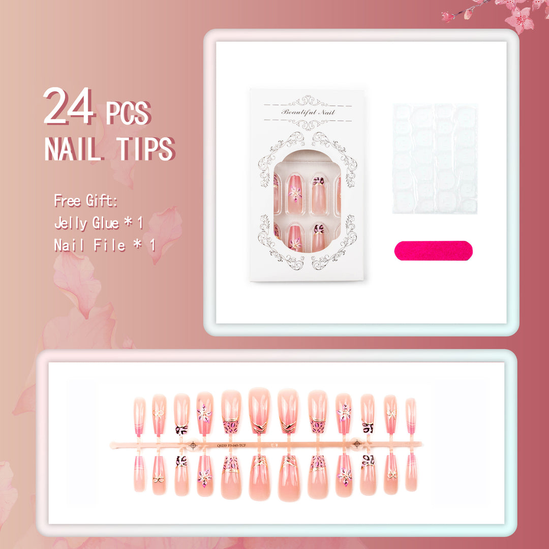 Artificial nails with floral accents Kalsten