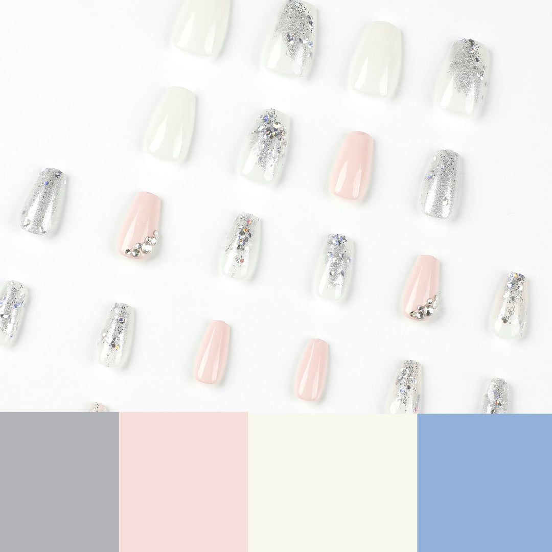 Elegant Nail Art with Glitter Details Kalsten