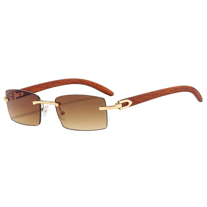 Stylish Wooden-Handled Square Sunglasses Kalsten