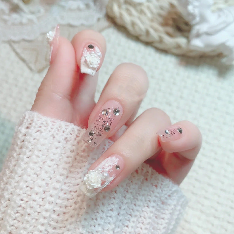 Decorative Floral Press-On Nails
