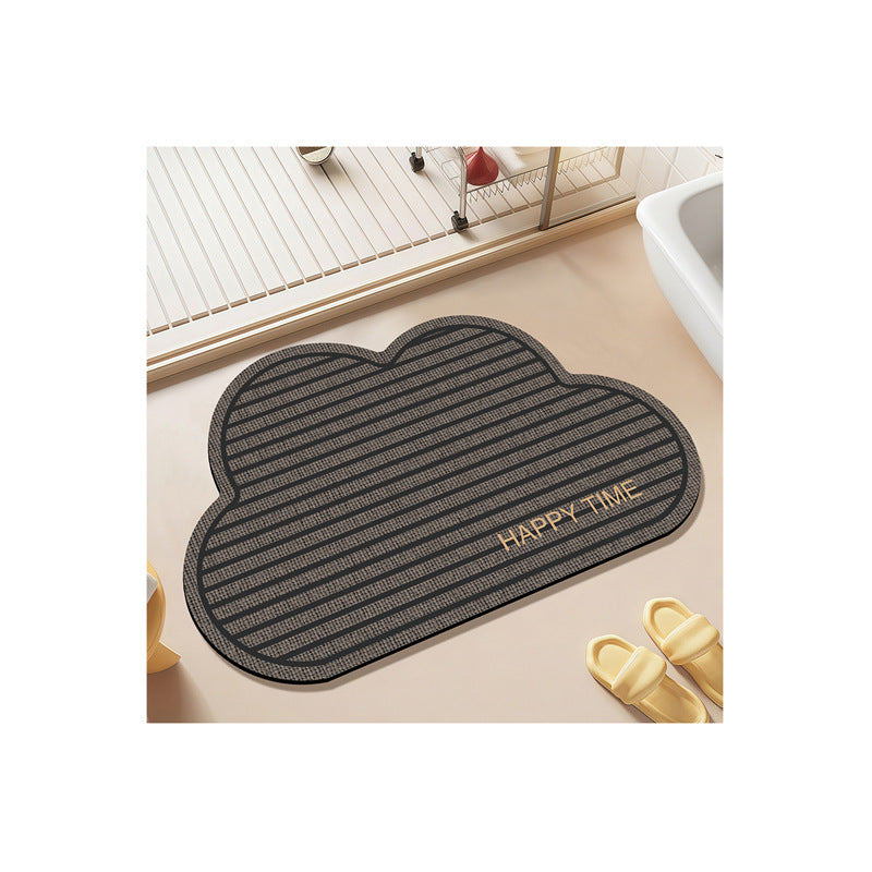 Cloud-Shaped Plush Bath Mat