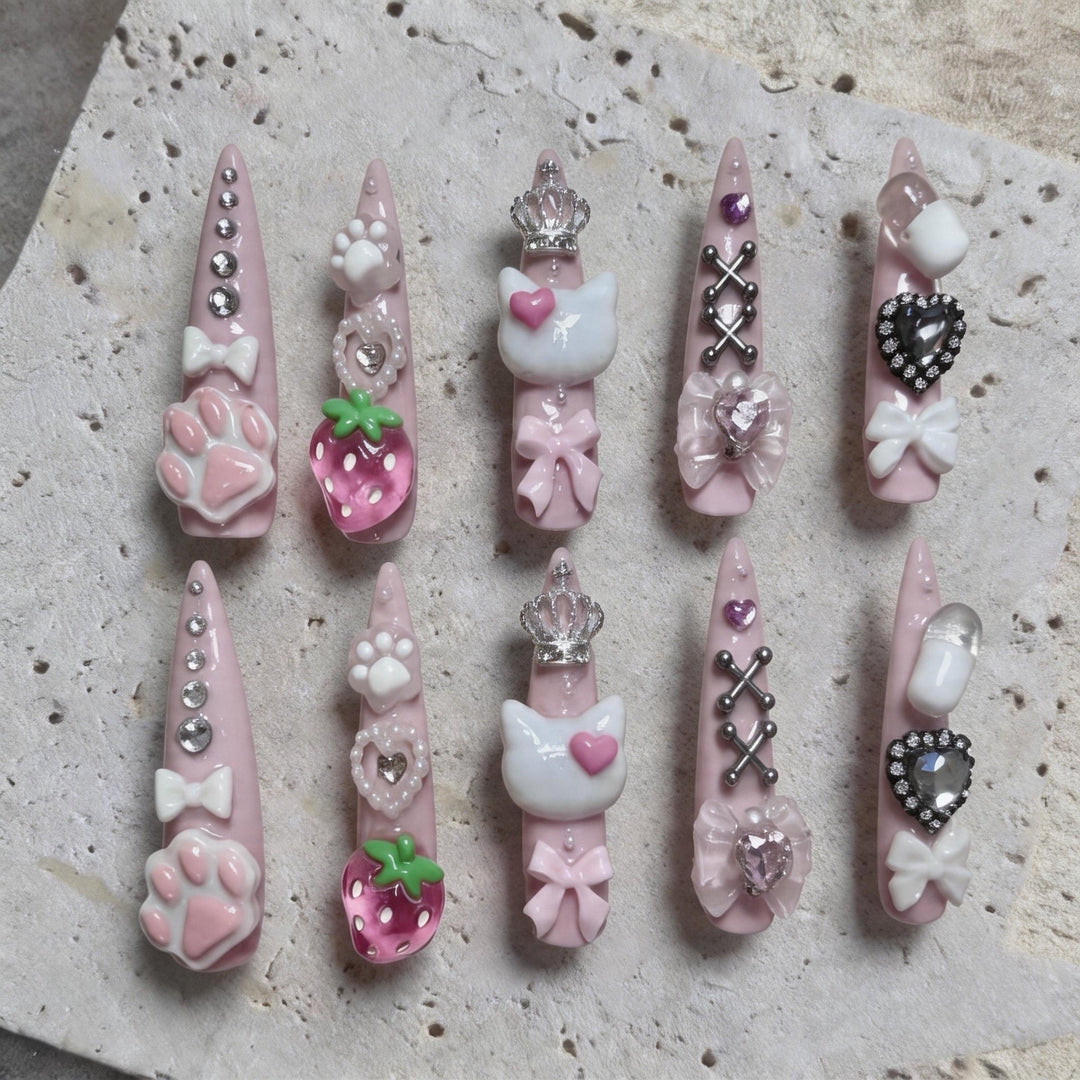 Whimsical 3D Nail Art Set