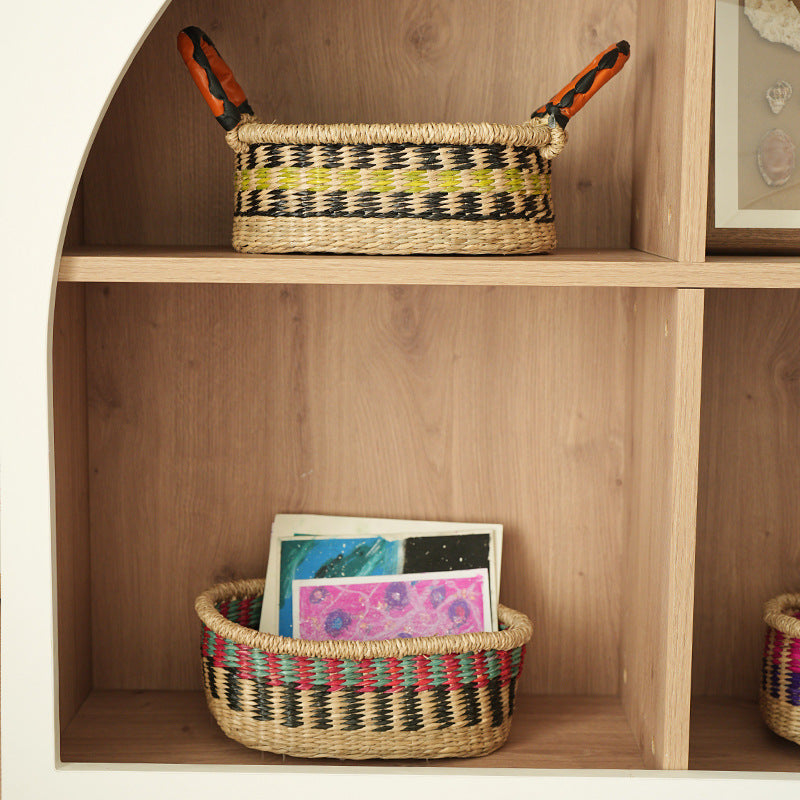 Handmade storage basket made of natural materials Kalsten