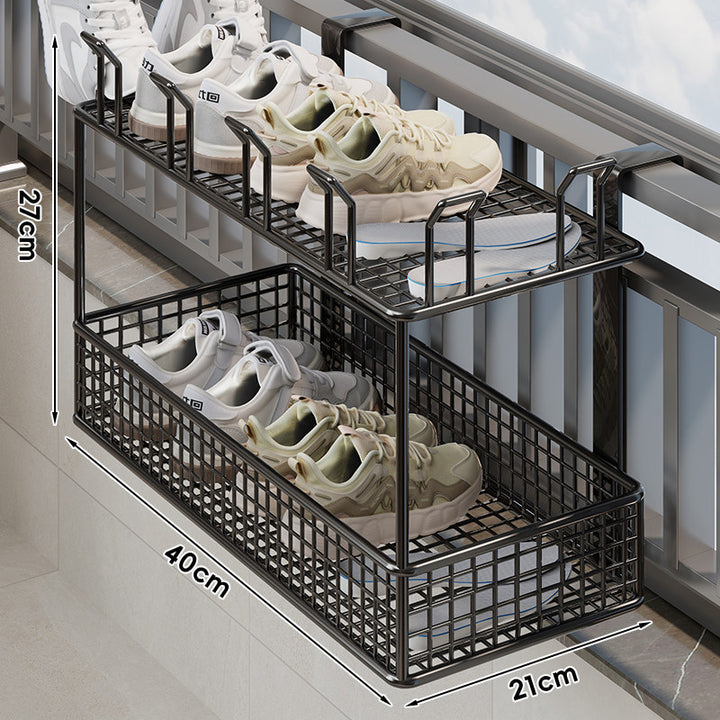 Over-Window Adjustable Mesh Shoe & Insole Drying Basket