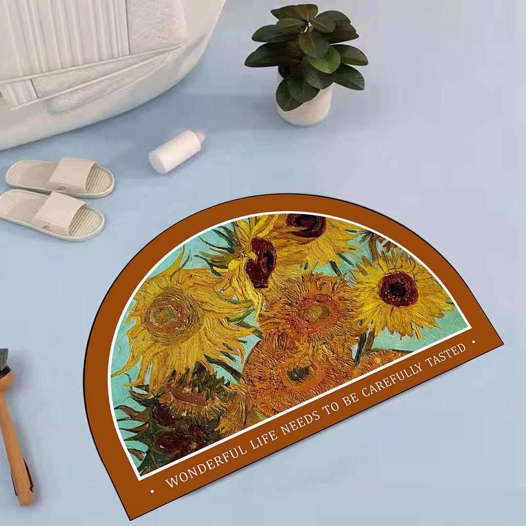 Artistic Ocean Scene Bath Mat