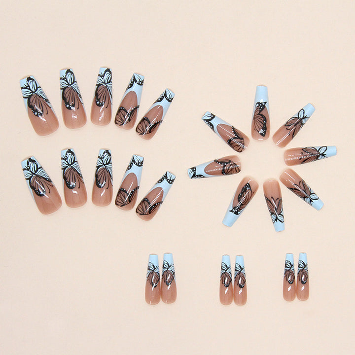 Artistic Butterfly Design Press-On Nail Tips Kalsten