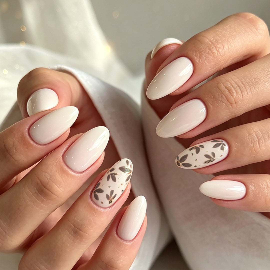 Artistic Almond-Shaped Nail Art Enhancements Kalsten