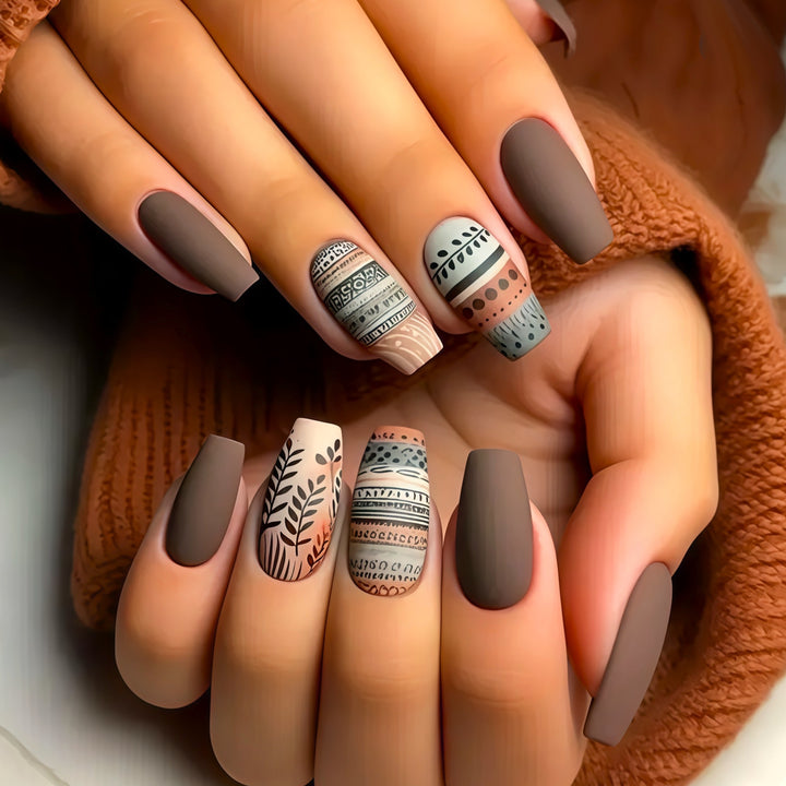 Floral Art Acrylic Nail Set Kalsten