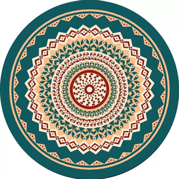 Circular Vintage Floral Area Rug Kalsten