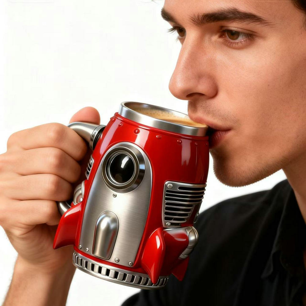 Creative Retro Rocket Coffee Mug Kalsten