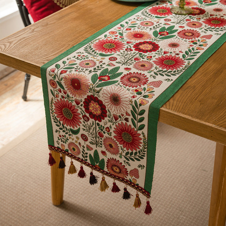 Decorative Floral Table Runner