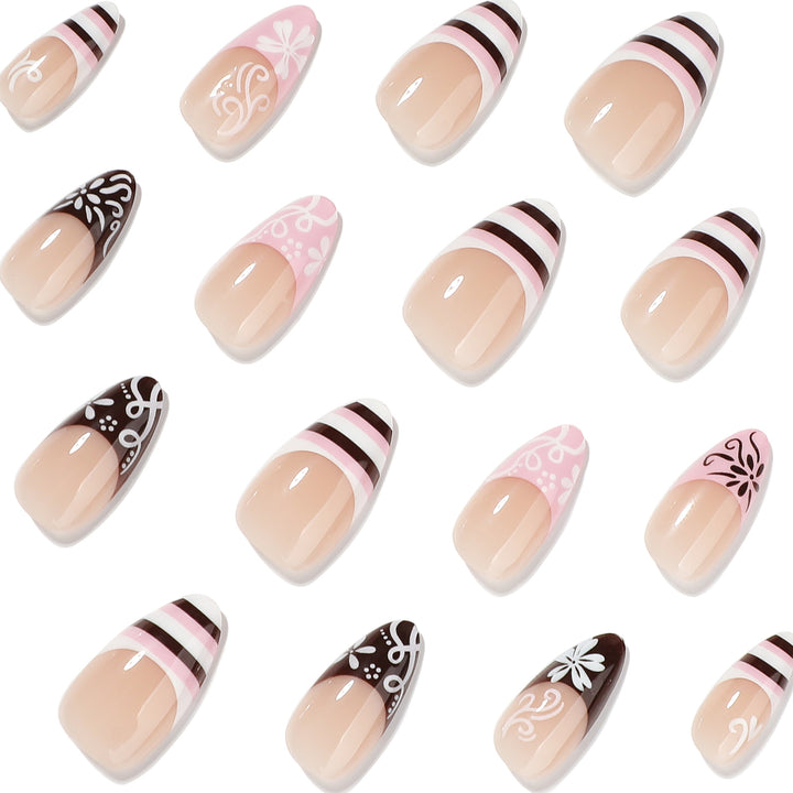 Artful stiletto nails with attractive patterns Kalsten