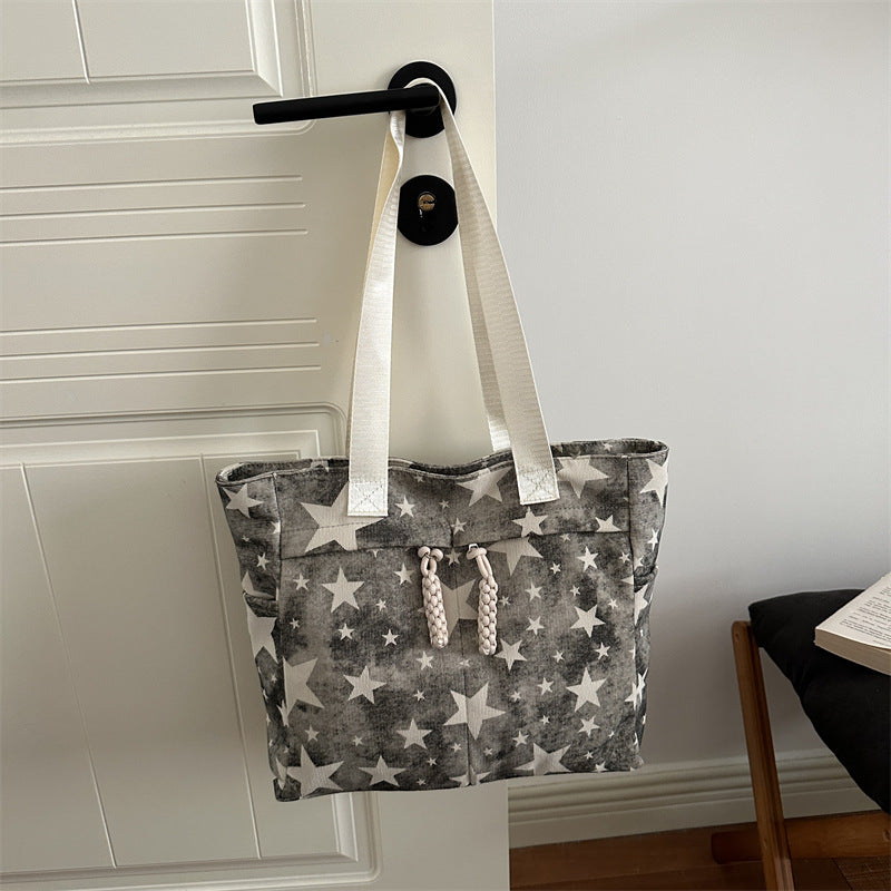 Stylish Star-Patterned Tote Bag