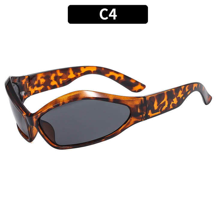 Retro-Inspired Protective Shield Sunglasses
