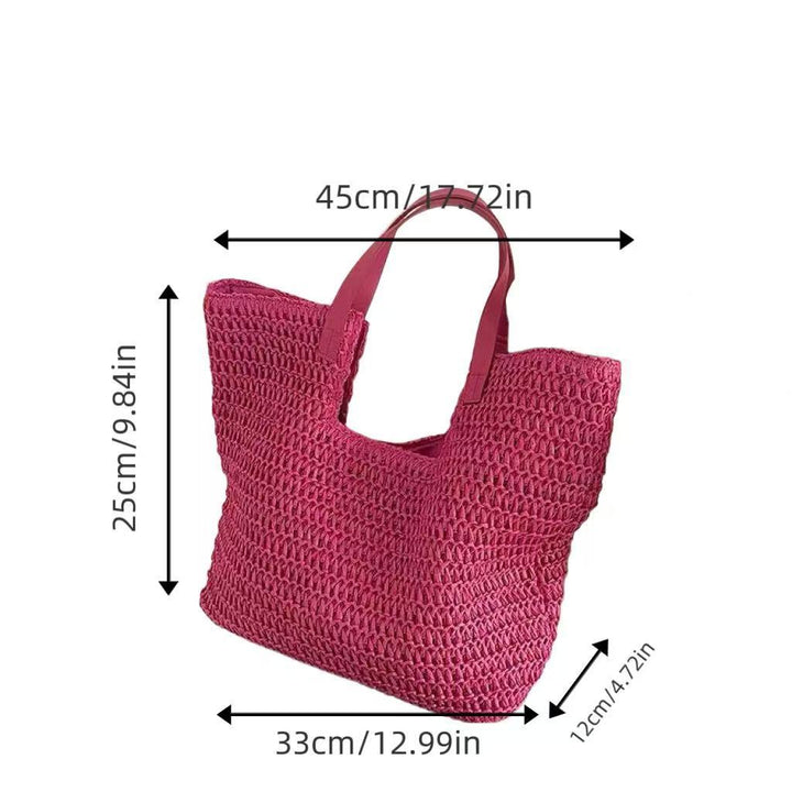 Spacious straw beach bag Kalsten