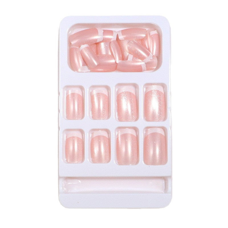 Premium Glossy French Tip Press-On Nails Kalsten