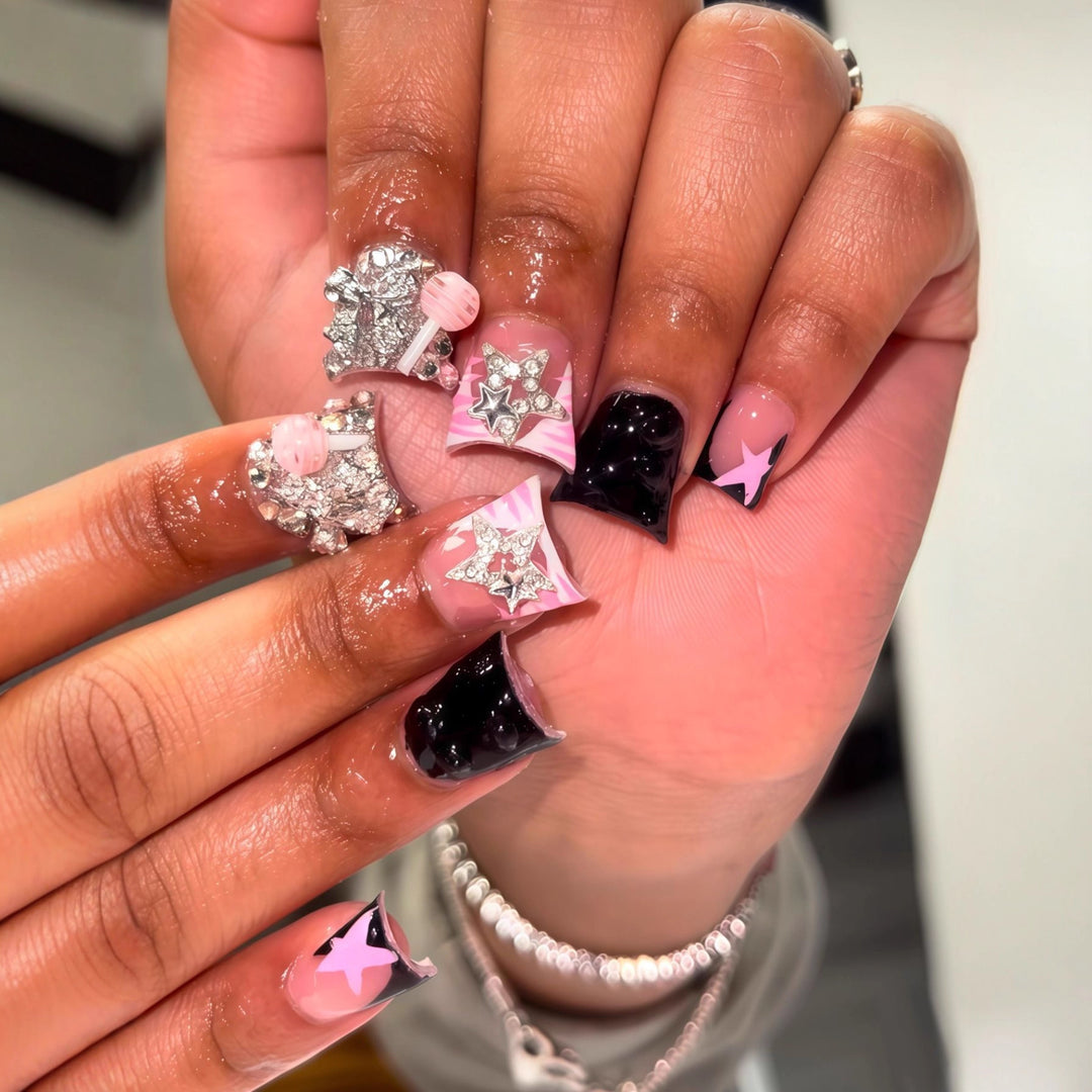 Glamorous Decorative Press-On Nail Art Kalsten
