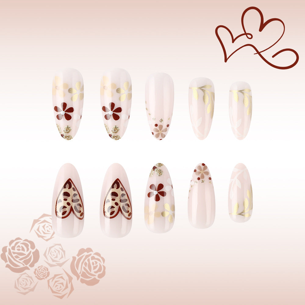 Artistic Floral Design Press-On Nails Kalsten